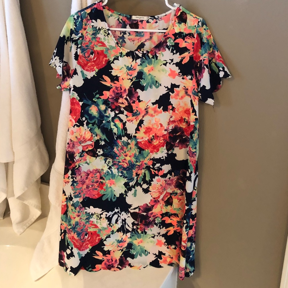 Women’s boutique floral swing dress